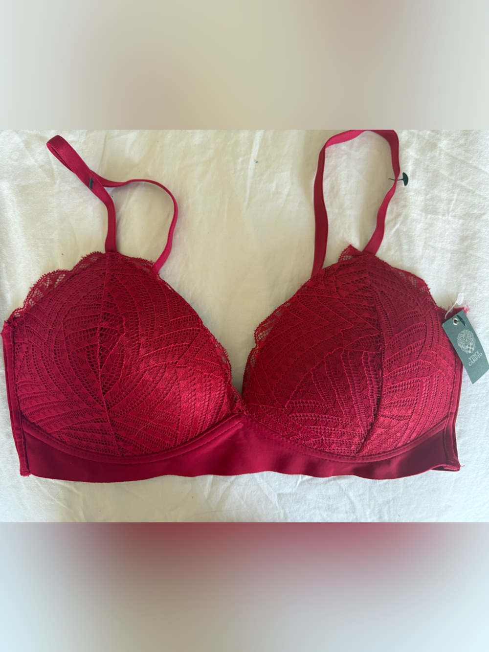 Vince Camuto Red Lace Bra